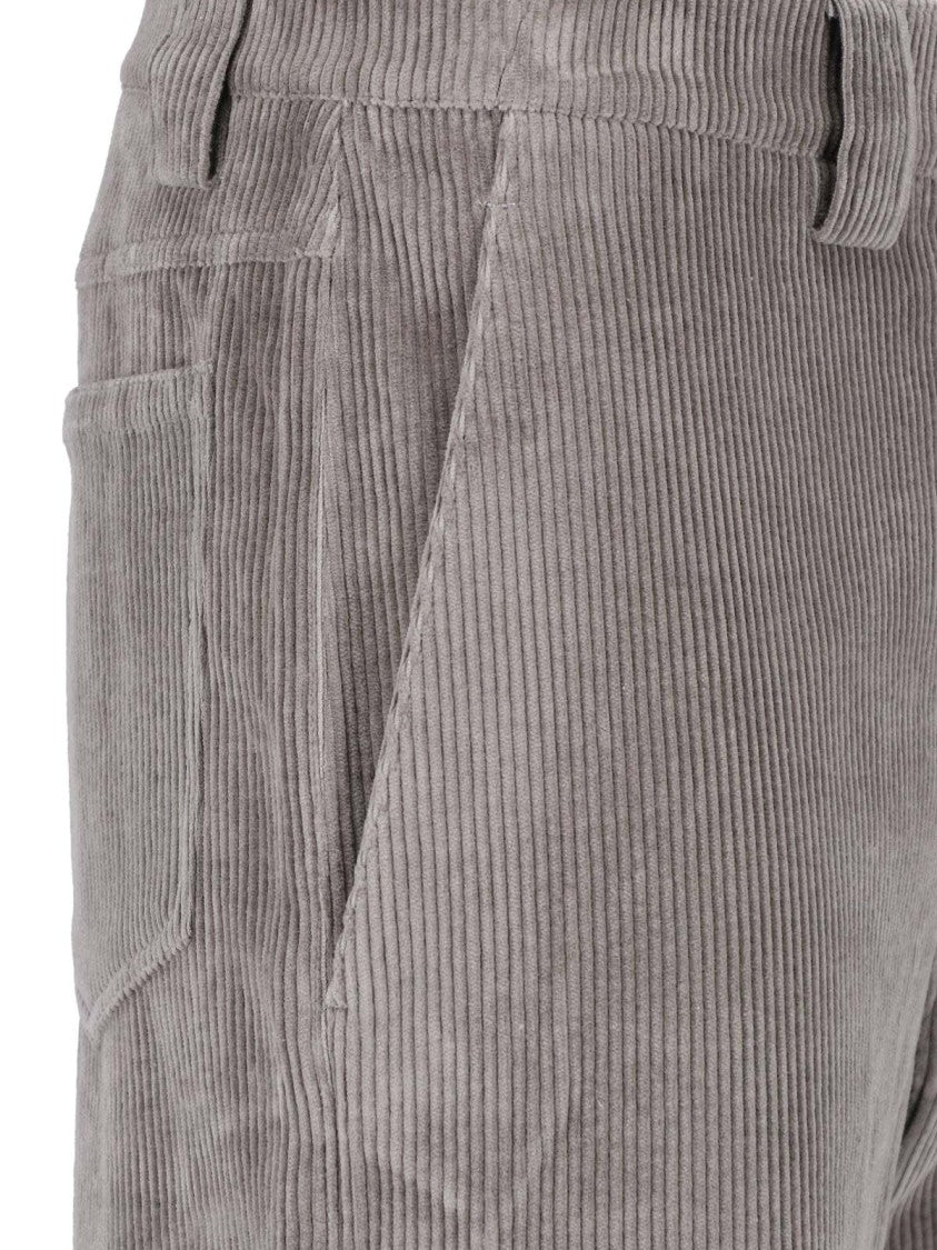 Berner Kuhl Grey Night Corduroy Straight-Leg Pants