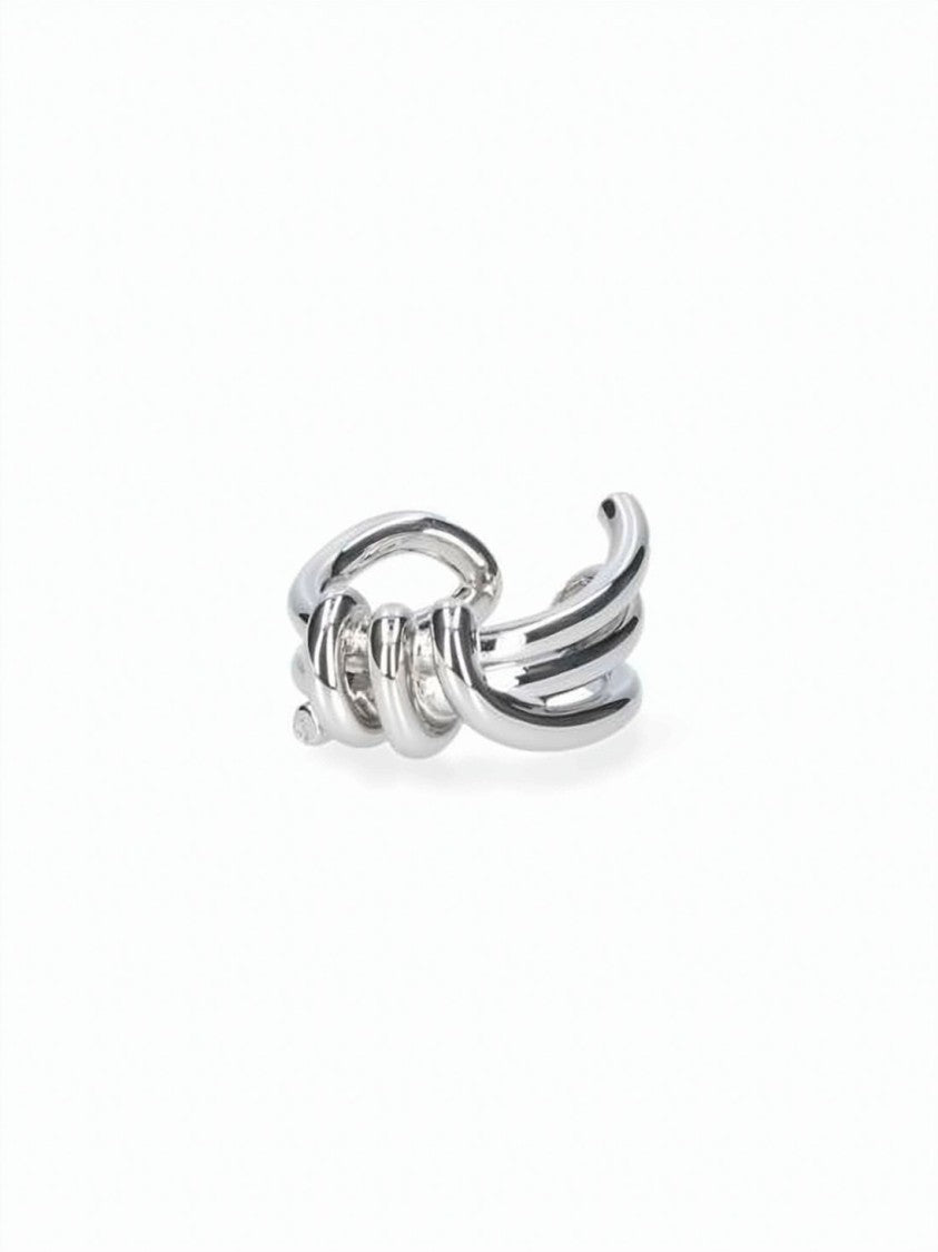 Mm6 By Maison Margiela Polished Palladium Cuff Link And Tie Holder