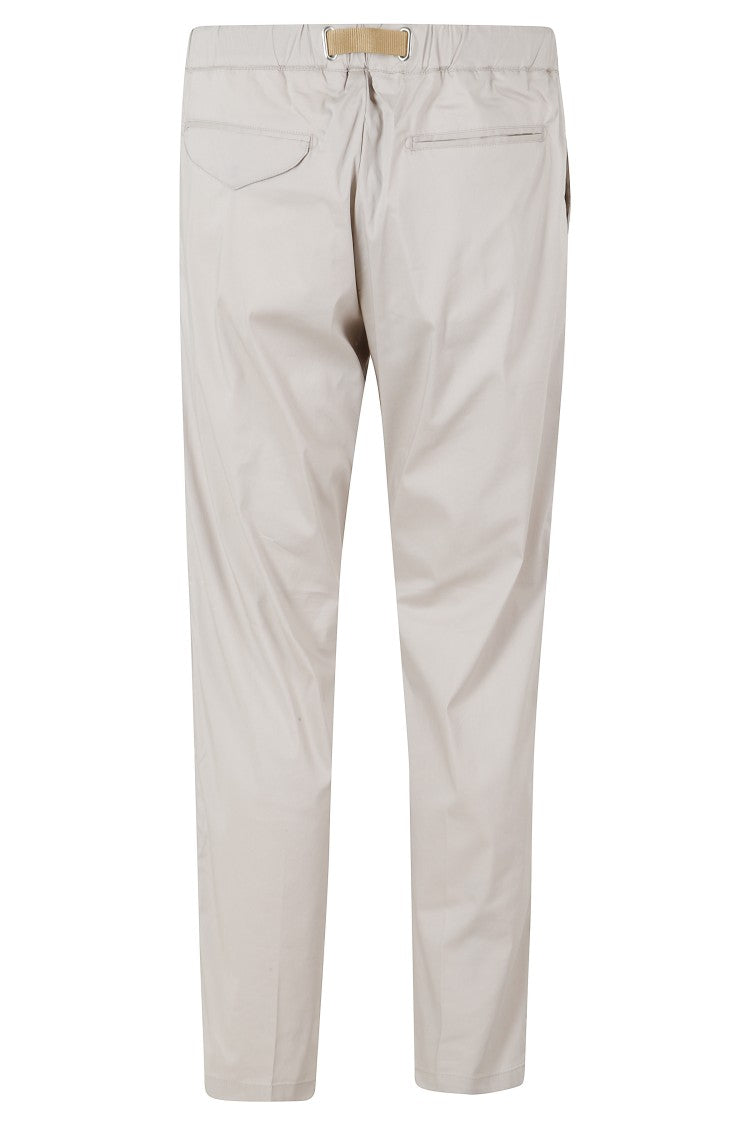 White Sand Mastic Active Elastic Waistband Cotton-Blend Straight-Leg Pants