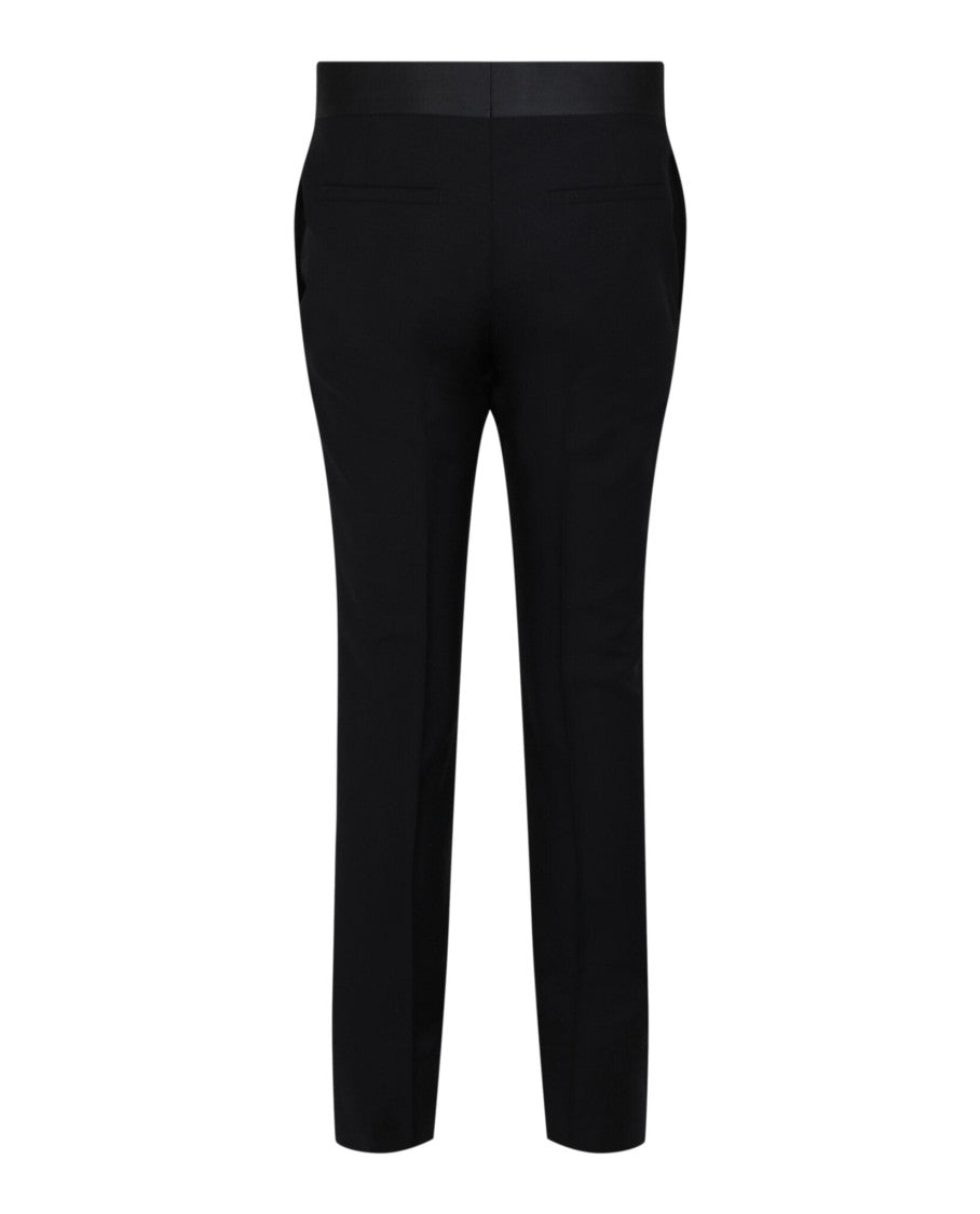 Givenchy Slim-Fit Tailored Wool-Mohair Pants With Satin Trim