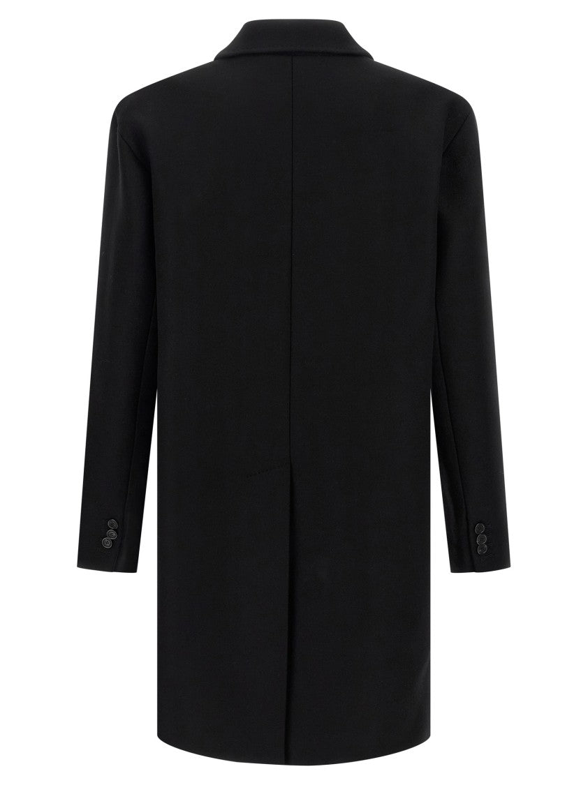 Dsquared2 Single-Breasted Midi Coat With Monogram Lining