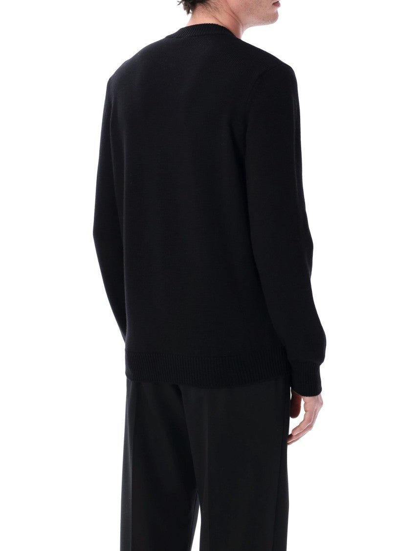 Fendi Black Wool Knit Ff Pullover