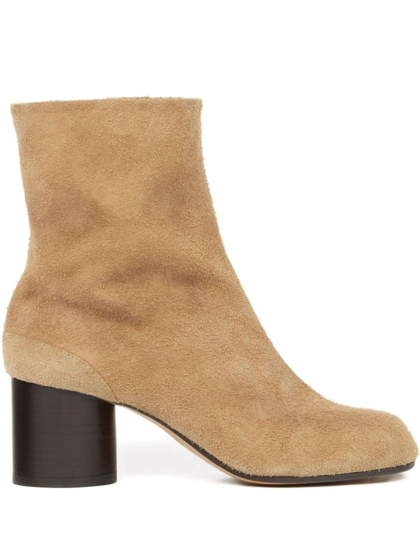 Maison Margiela Brown Ankle Boots With Split-Toe Design