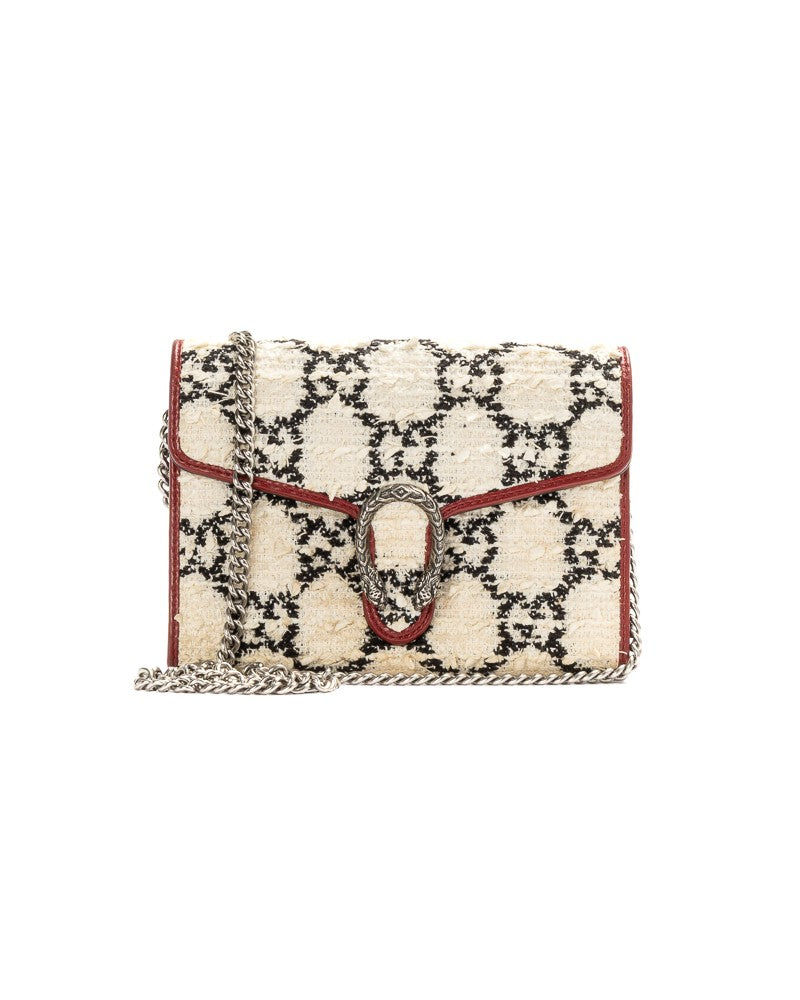 Gucci Dionysus Mini Tweed Gg Bicolor Clutch