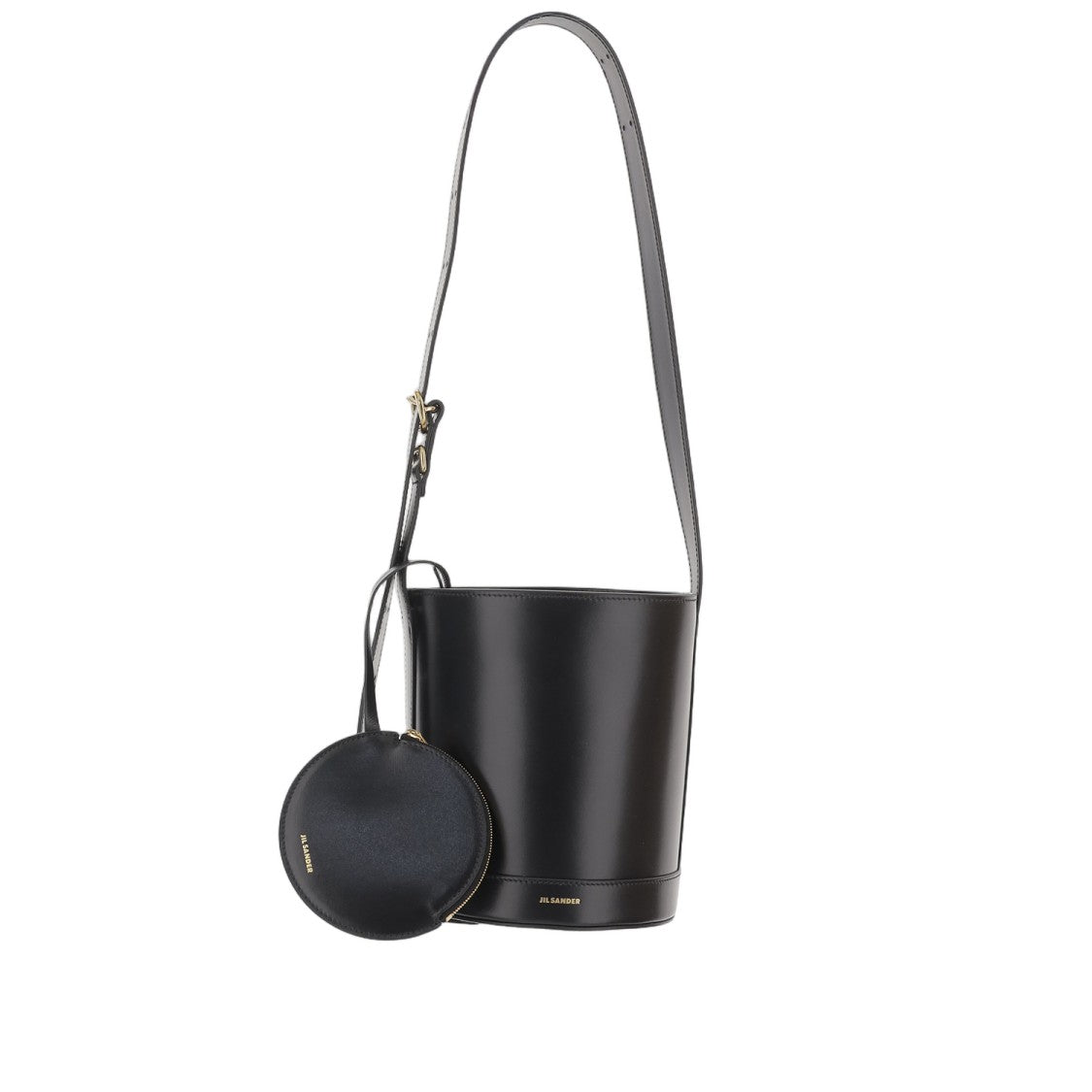 Jil Sander Calfskin Leather Bucket Bag With Adjustable Strap