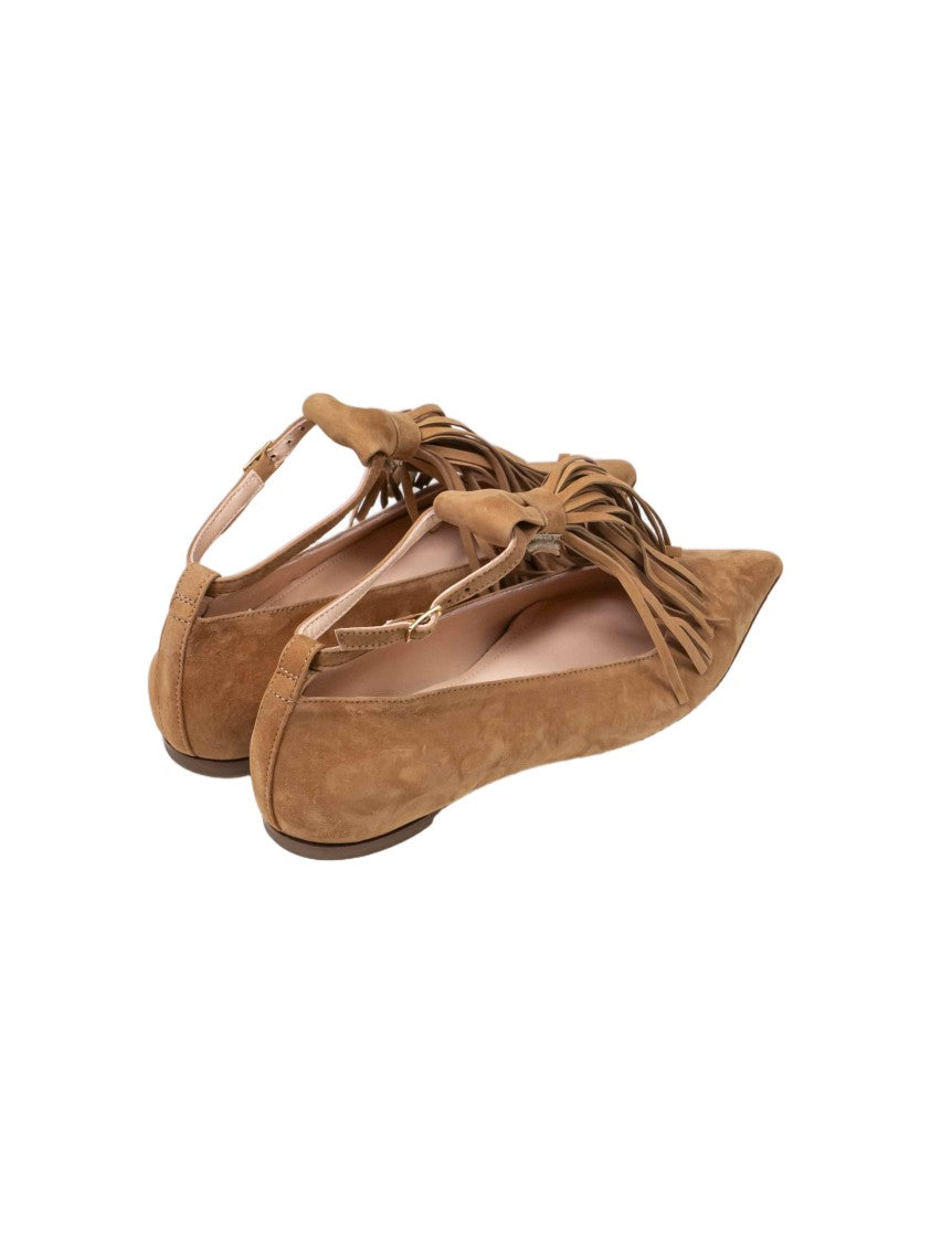 Agl Fergy Suede Pointed-Toe Flats