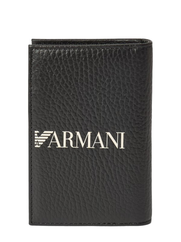 Emporio Armani Black Leather Card Holder