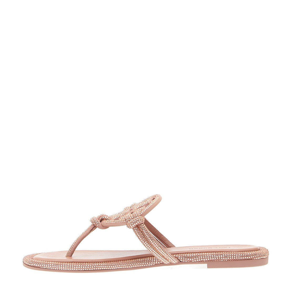 Tory Burch Miller Pink Flip Flops With Rhinestones