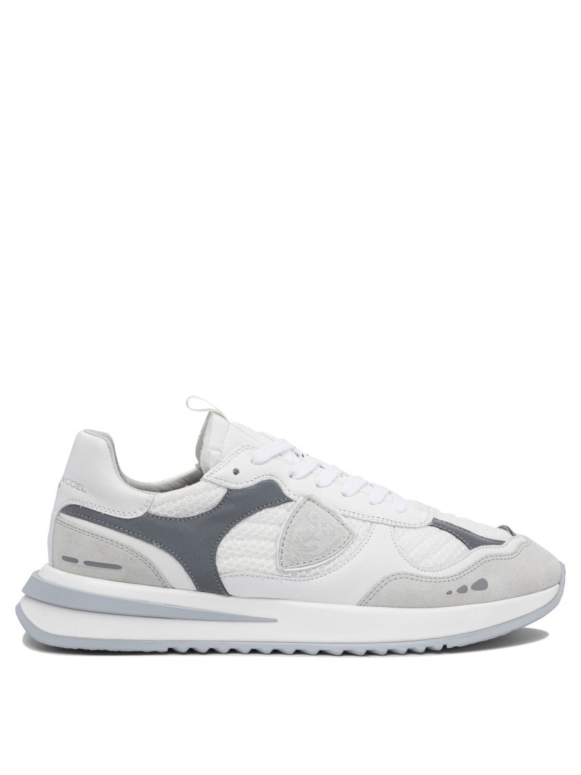 Philippe Model Paris Textured Fabric And Leather Sneakers