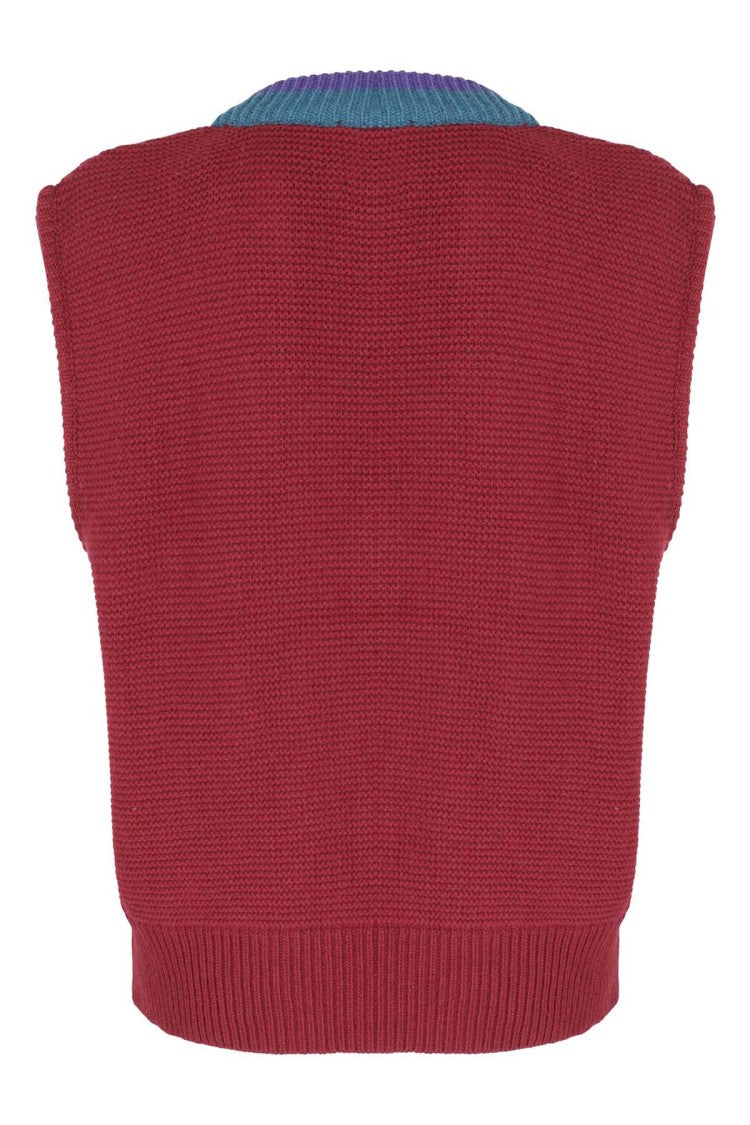 Jejia Sleeveless Burgundy Knit Top
