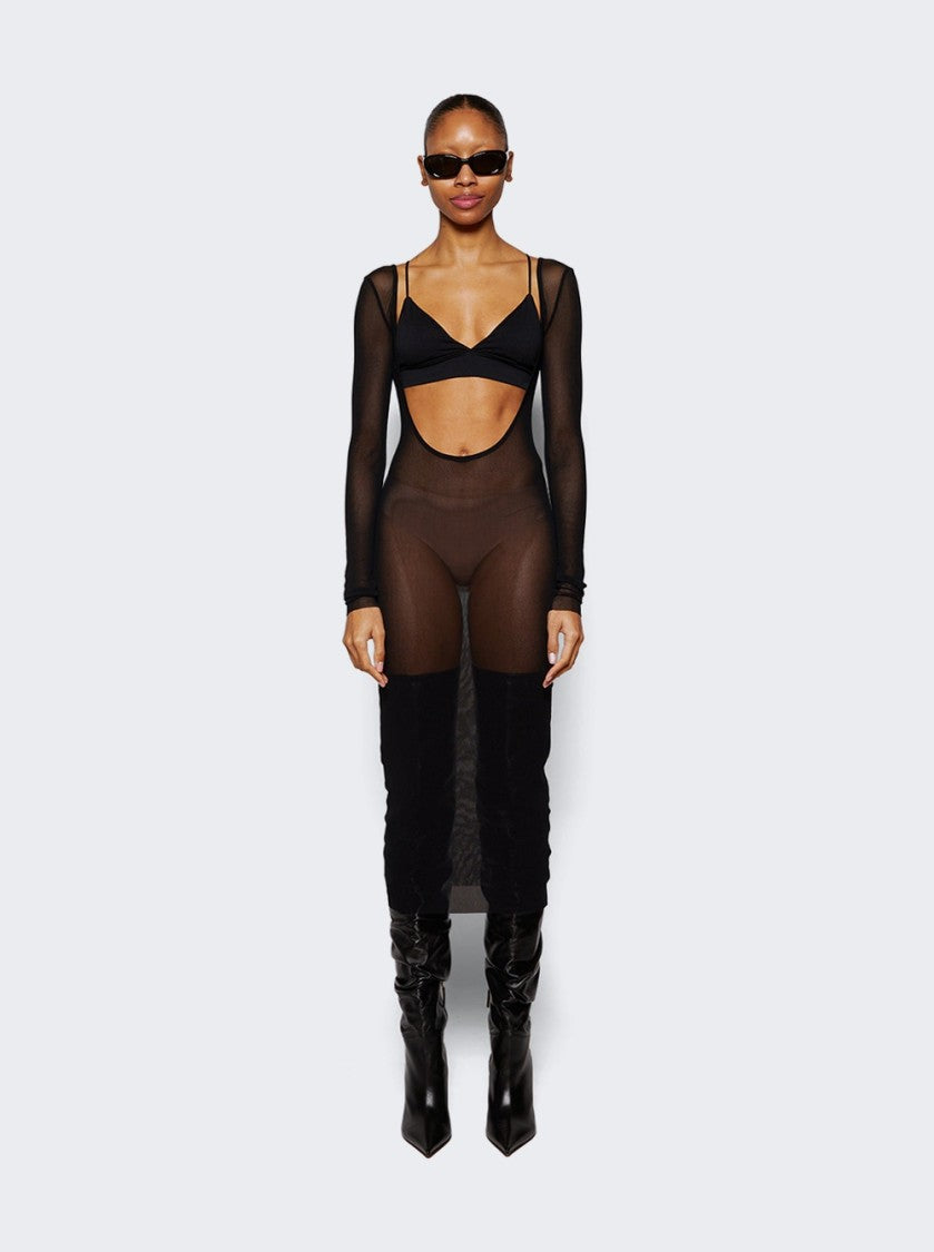 Jean Paul Gaultier X Shayne Oliver Mesh Low Cut And Backless Dress