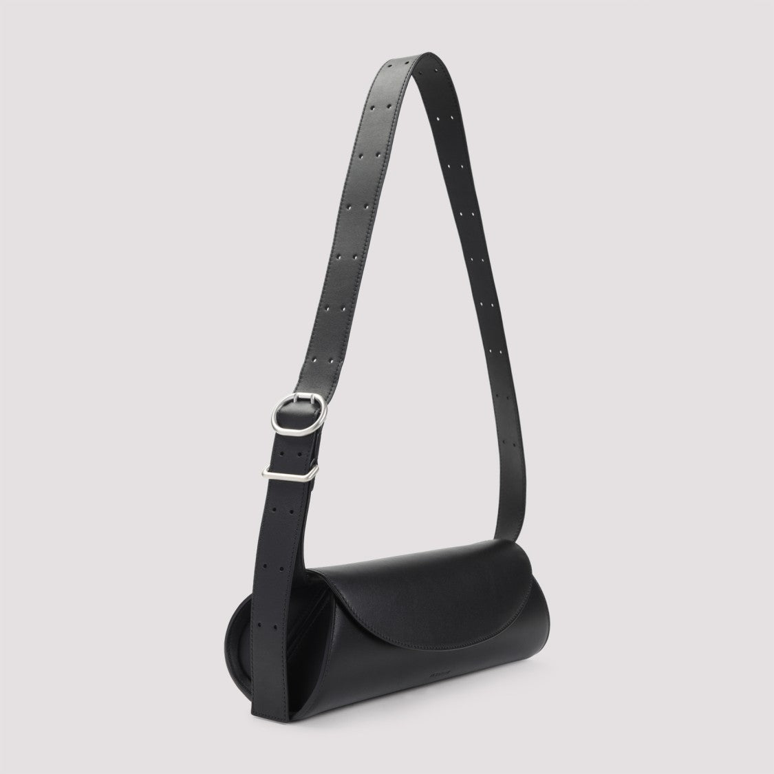 Jil Sander Black Lamb Leather Sm Cannolo Handbag
