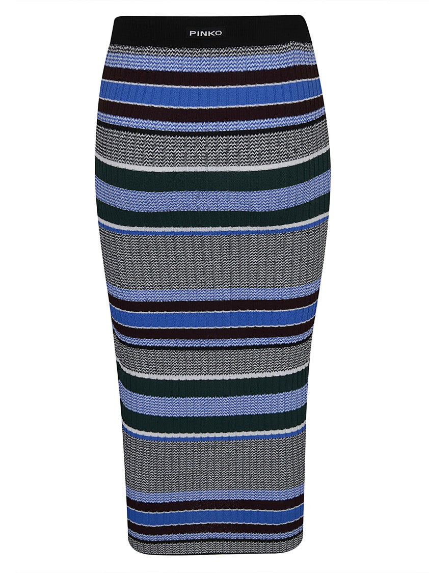 Pinko Fitted Pencil Skirt With Textured Knit