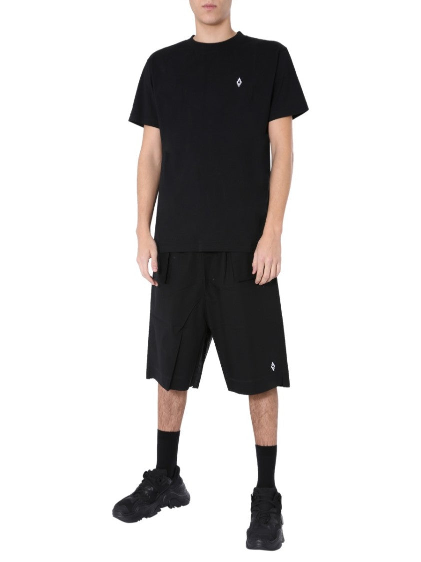 Marcelo Burlon Relaxed Black Bermuda Shorts