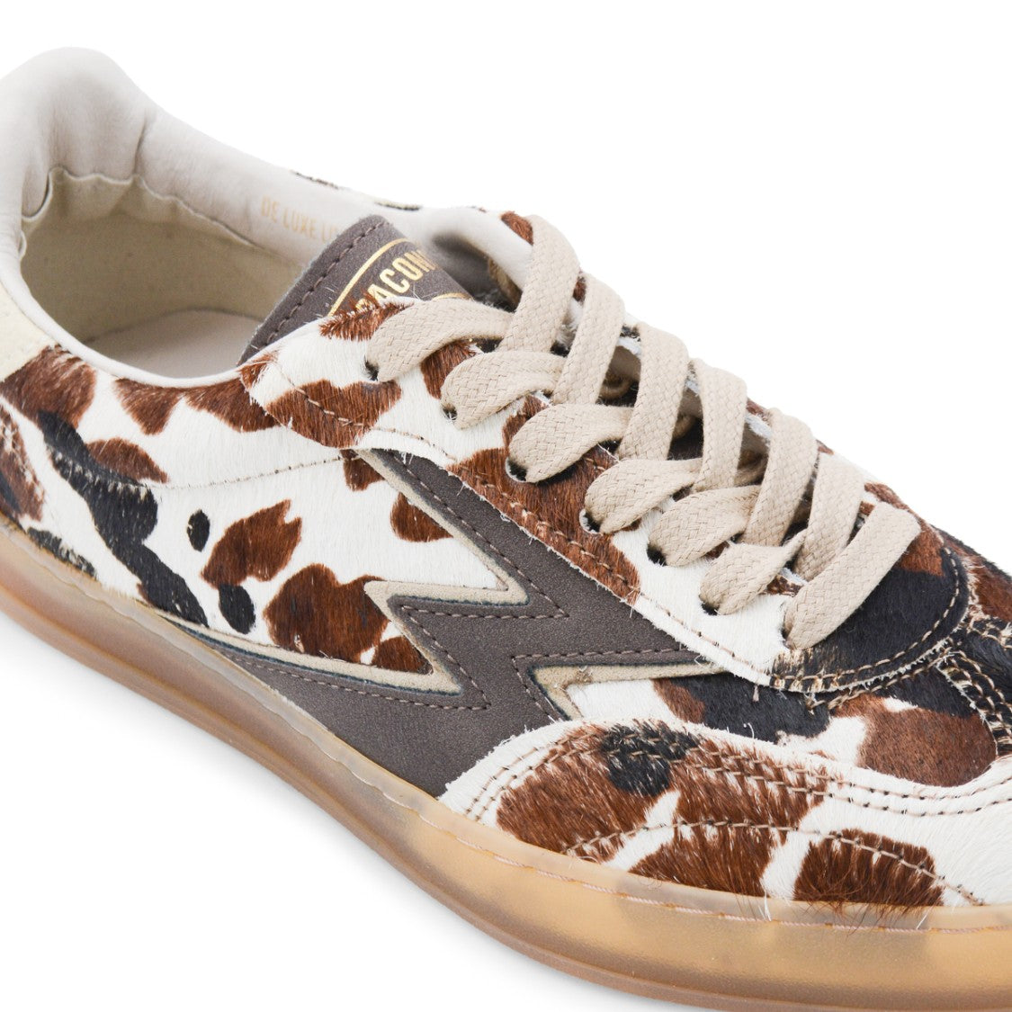Moaconcept Multicolor Sneakers From Moaconcept Featuring Round Toe, Laces Fastening, Leather Sole And Animal Print.