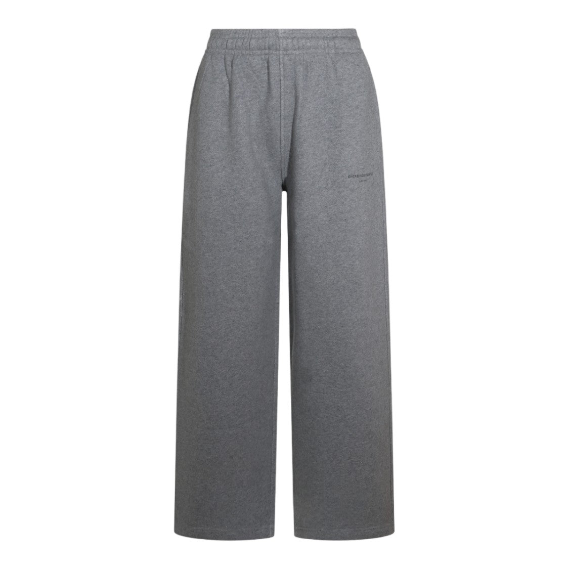 Alexander Wang Minimalist Logo Elastic Waistband Wide-Leg Sweatpants
