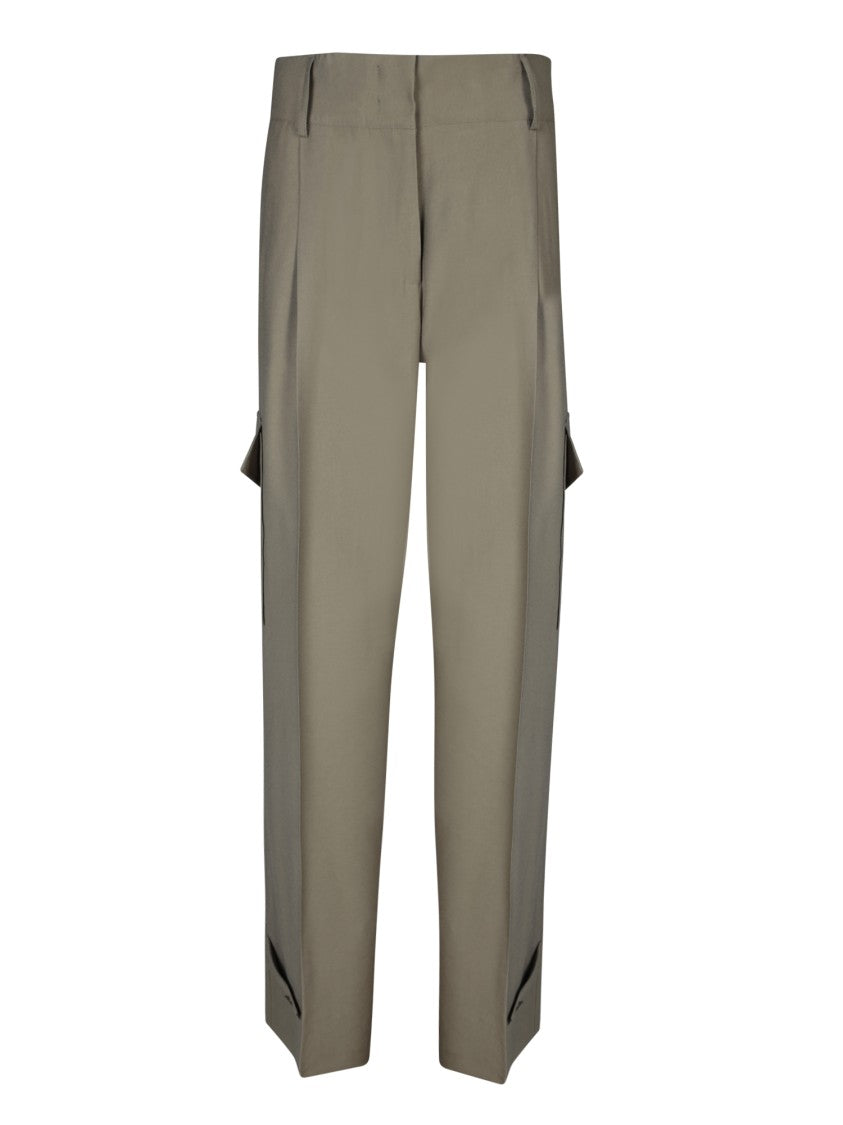 Blanca Vita Green Viscose Twill Trousers