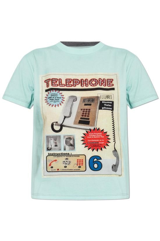 Mm6 By Maison Margiela Relaxed Fit Vintage Graphic T-Shirt