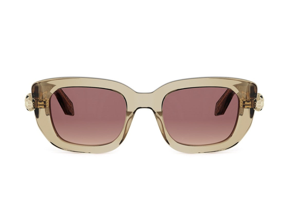 Bulgari Brown Bv40087i Oversized Snakehead Square Sunglasses