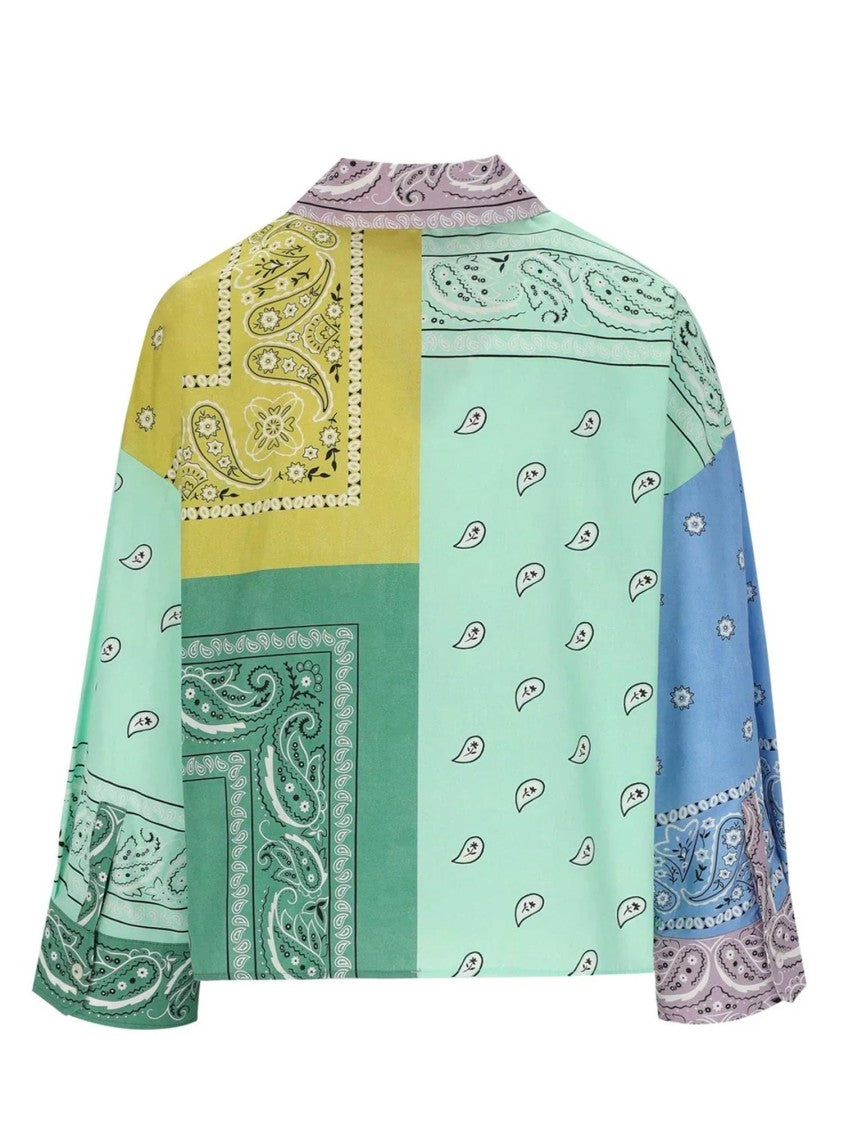 Max Mara Patchwork Cropped Jacket With Classic Collar