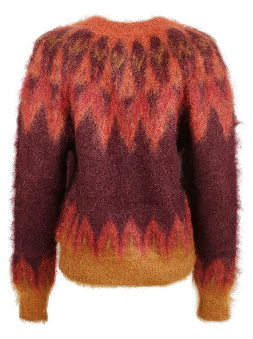 Isabel Marant Fair Isle Pattern Mohair Blend Sweater