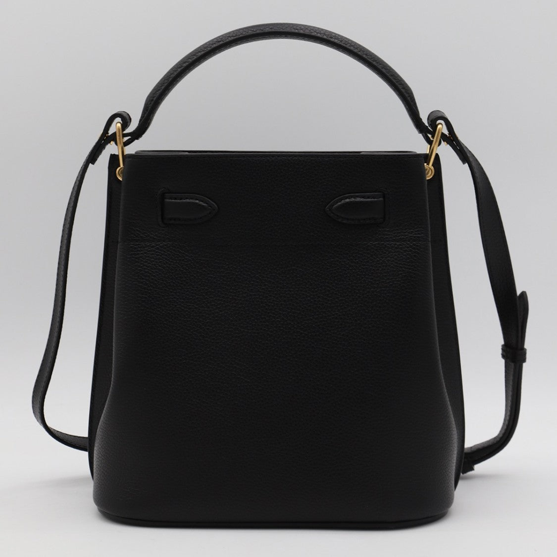 Mulberry Black Leather Islington Bucket Satchel