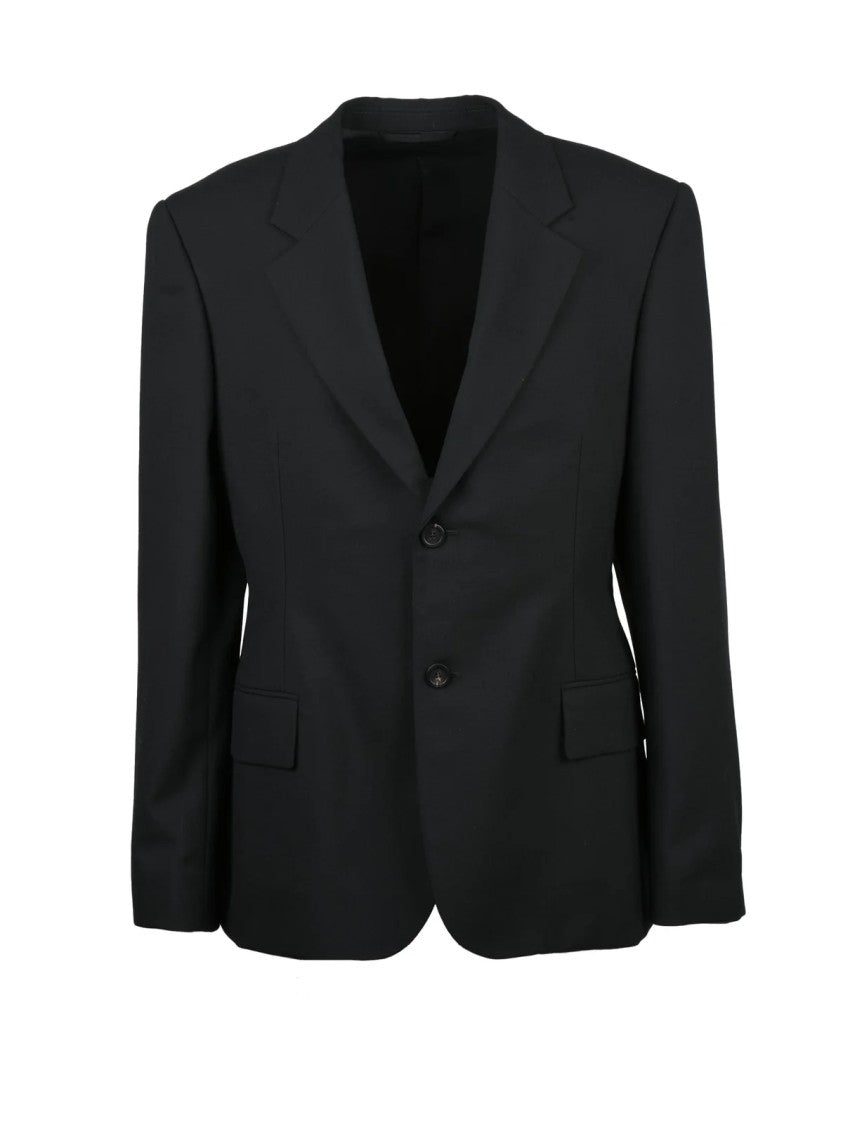 Balenciaga Black Cotton Fitted Blazer