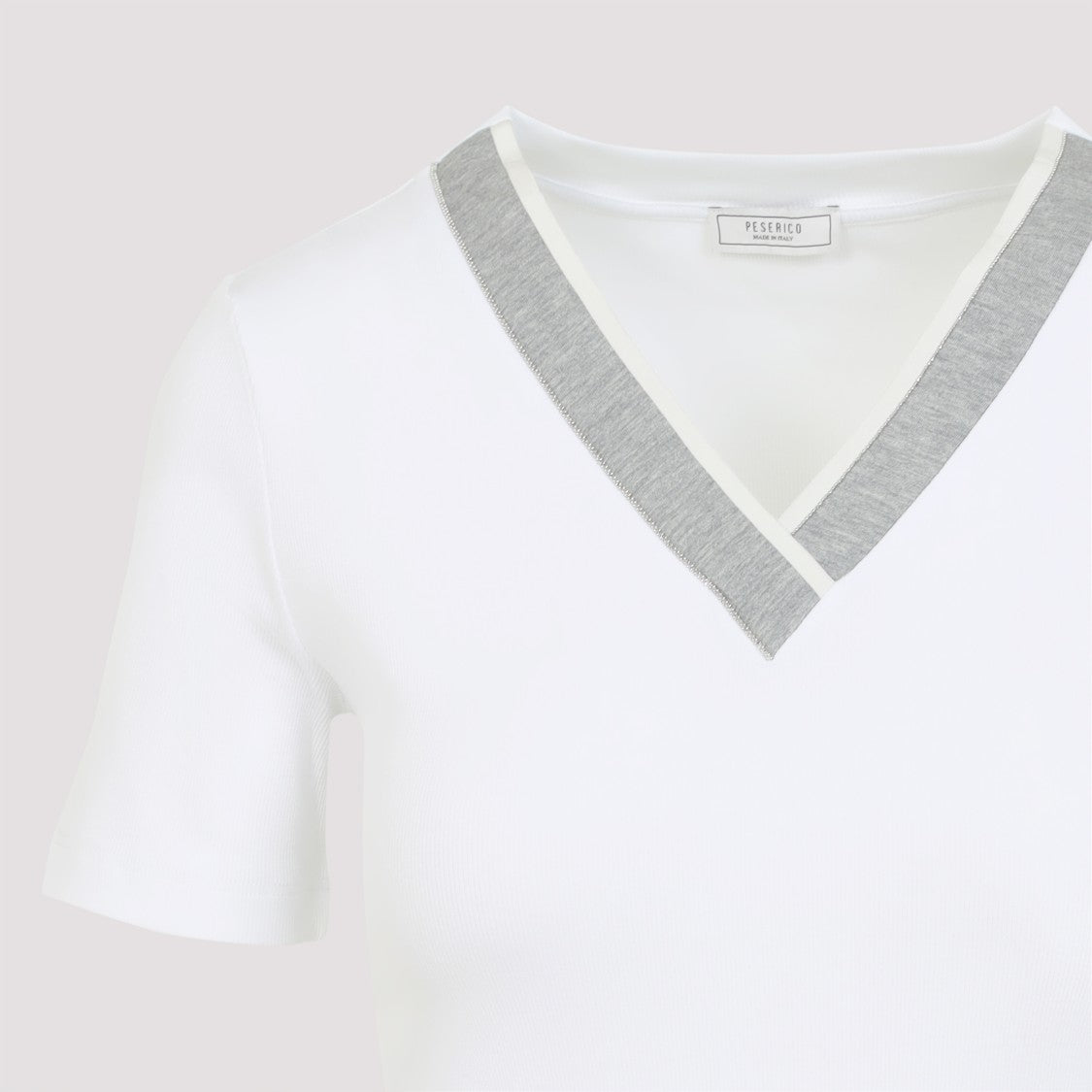 Peserico White Cotton T-Shirt