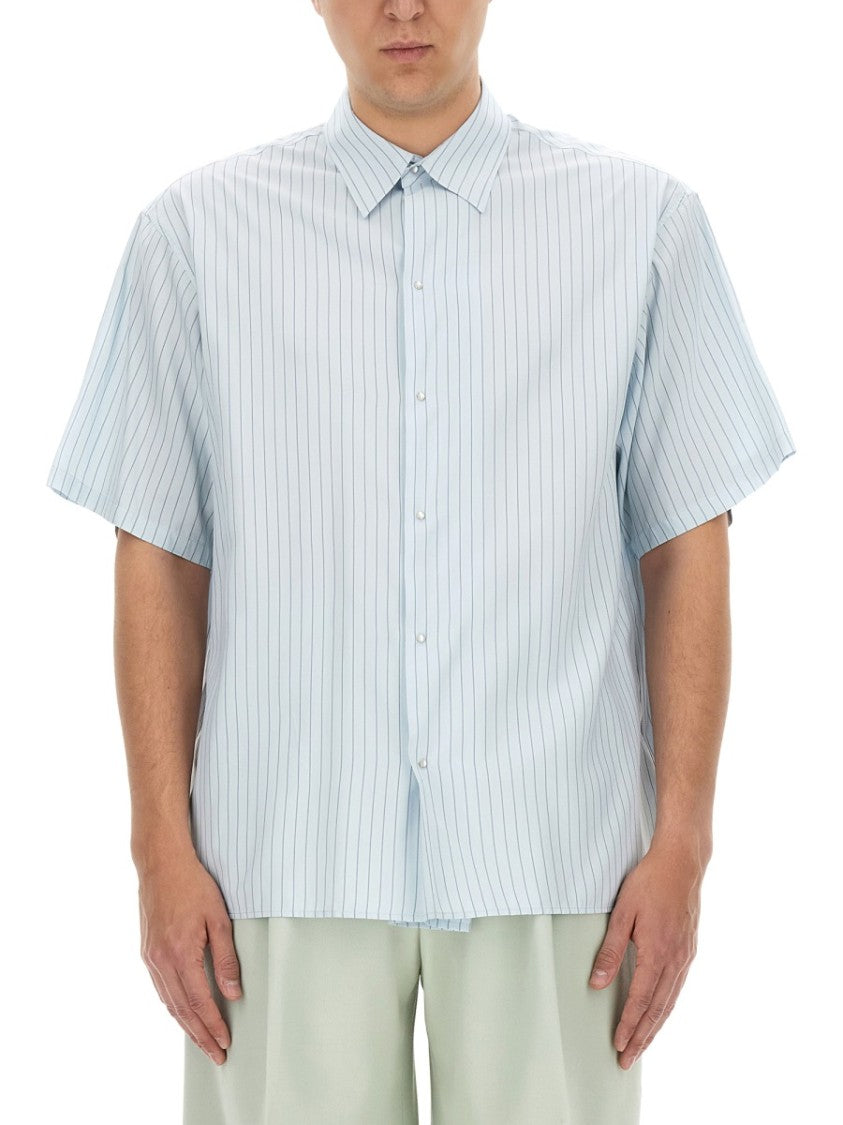 Lanvin Relaxed Fit Striped Shirt With Classic Collar