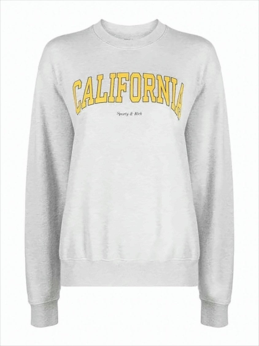 Sporty And Rich Long-Sleeve Sweatshirt With Bold California Graphic