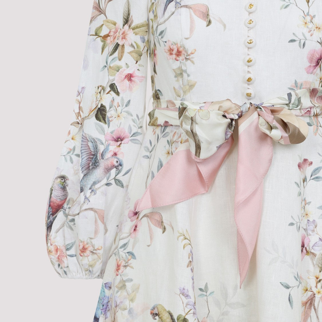 Zimmermann Midi Dress With High Neckline