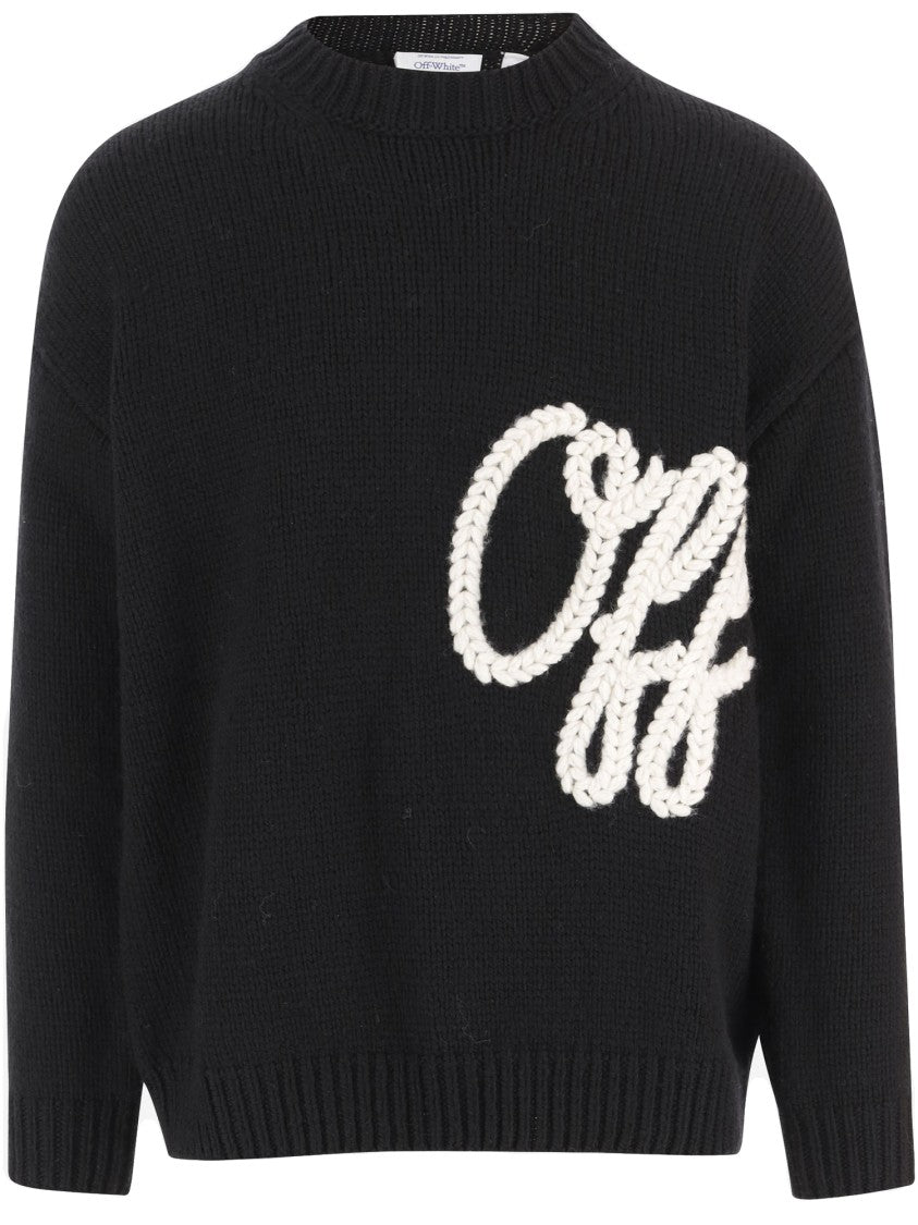 Off-White Black Script Knitted Sweater