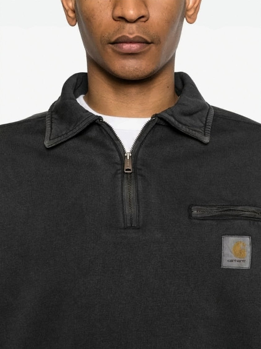 Carhartt Wip Pullover Half-Zip Sweatshirt With Textured Fabric