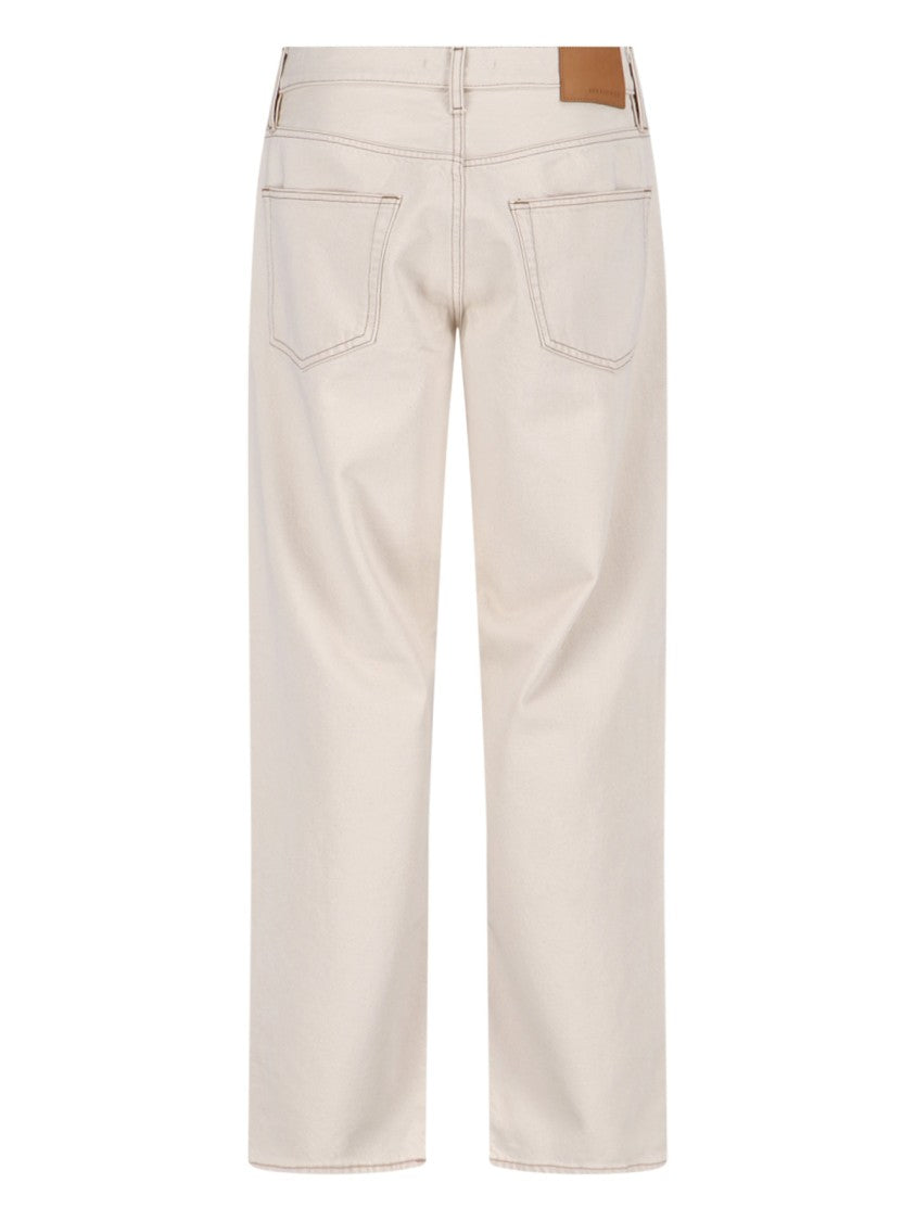 Sunflower Straight-Leg Denim Jeans With Cream Cotton Finish