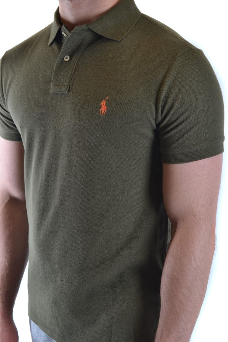 Polo Ralph Lauren Tailored Green Polo Shirt With Embroidered Logo