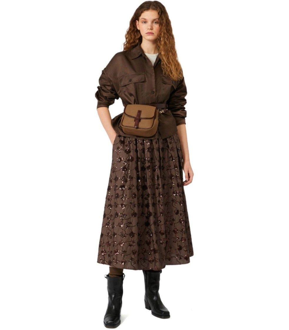 Max Mara Tembra Brown Skirt