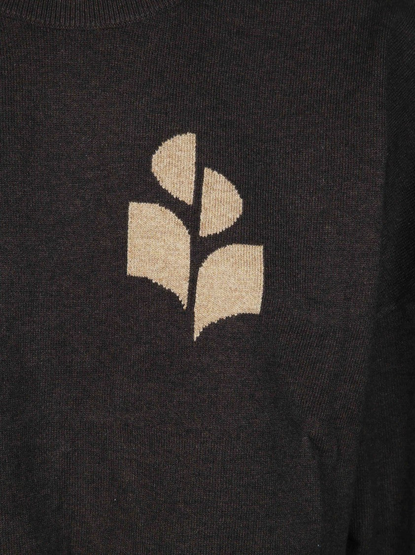 Isabel Marant Marisansgz Cropped Abstract Motif Knit Sweater