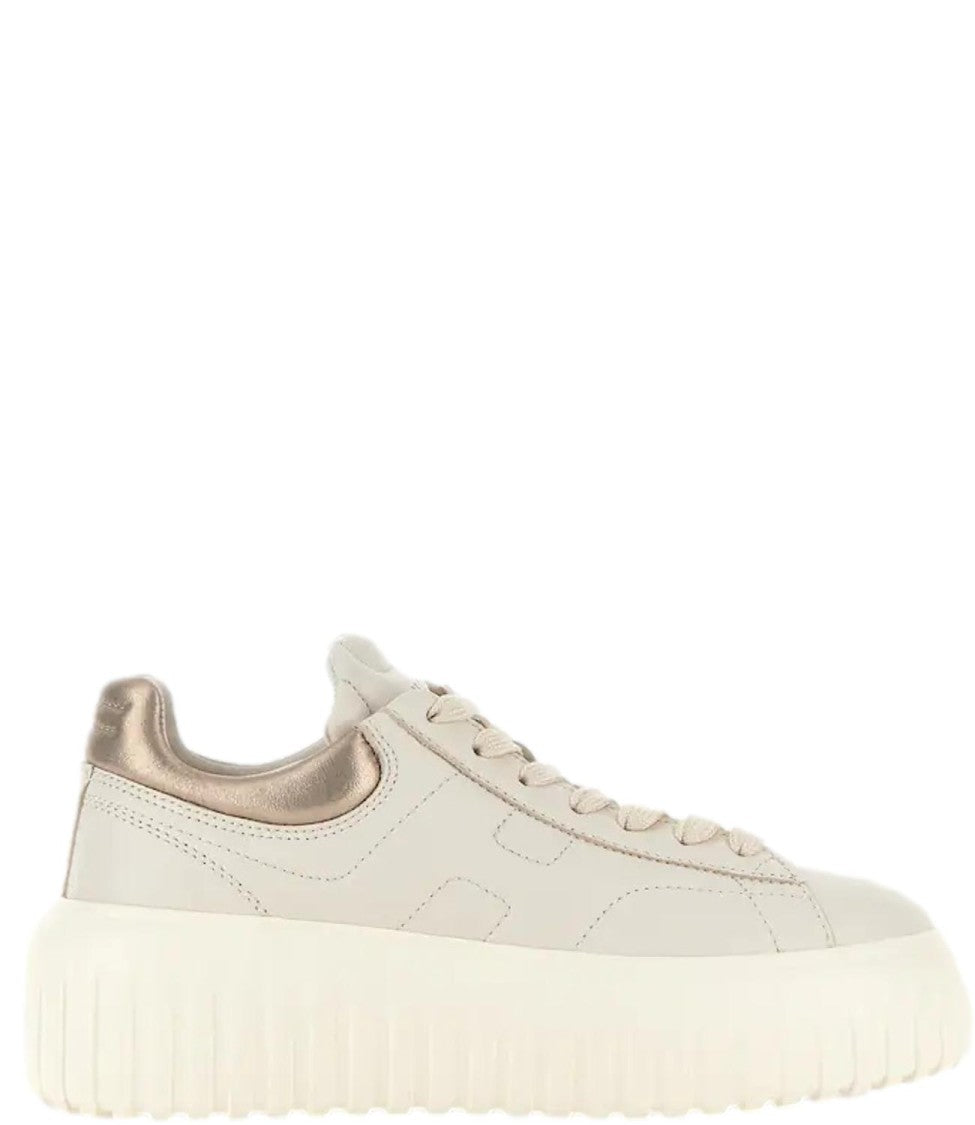 Hogan H-Stripes Allacciato H Sheepskin Low-Top Sneakers