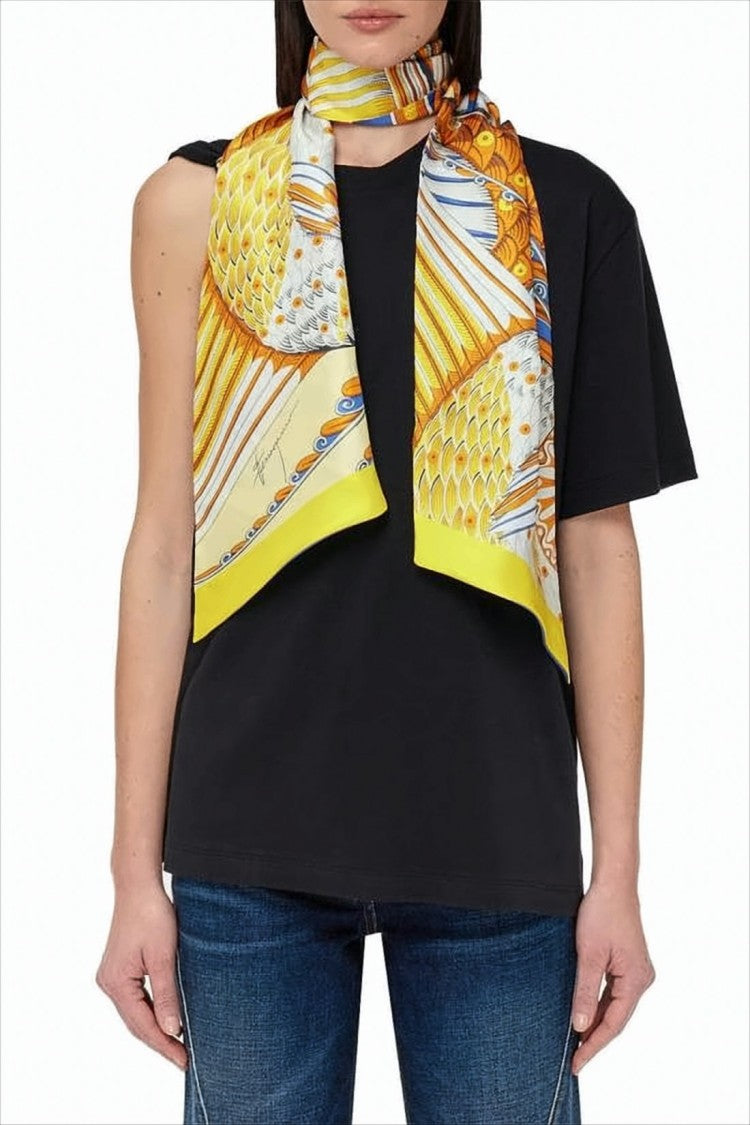 Salvatore Ferragamo Silk Scarf With Pattern