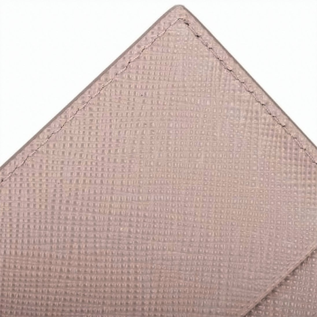 Prada Textured Cowhide Leather Cardholder With Gold-Tone Logo