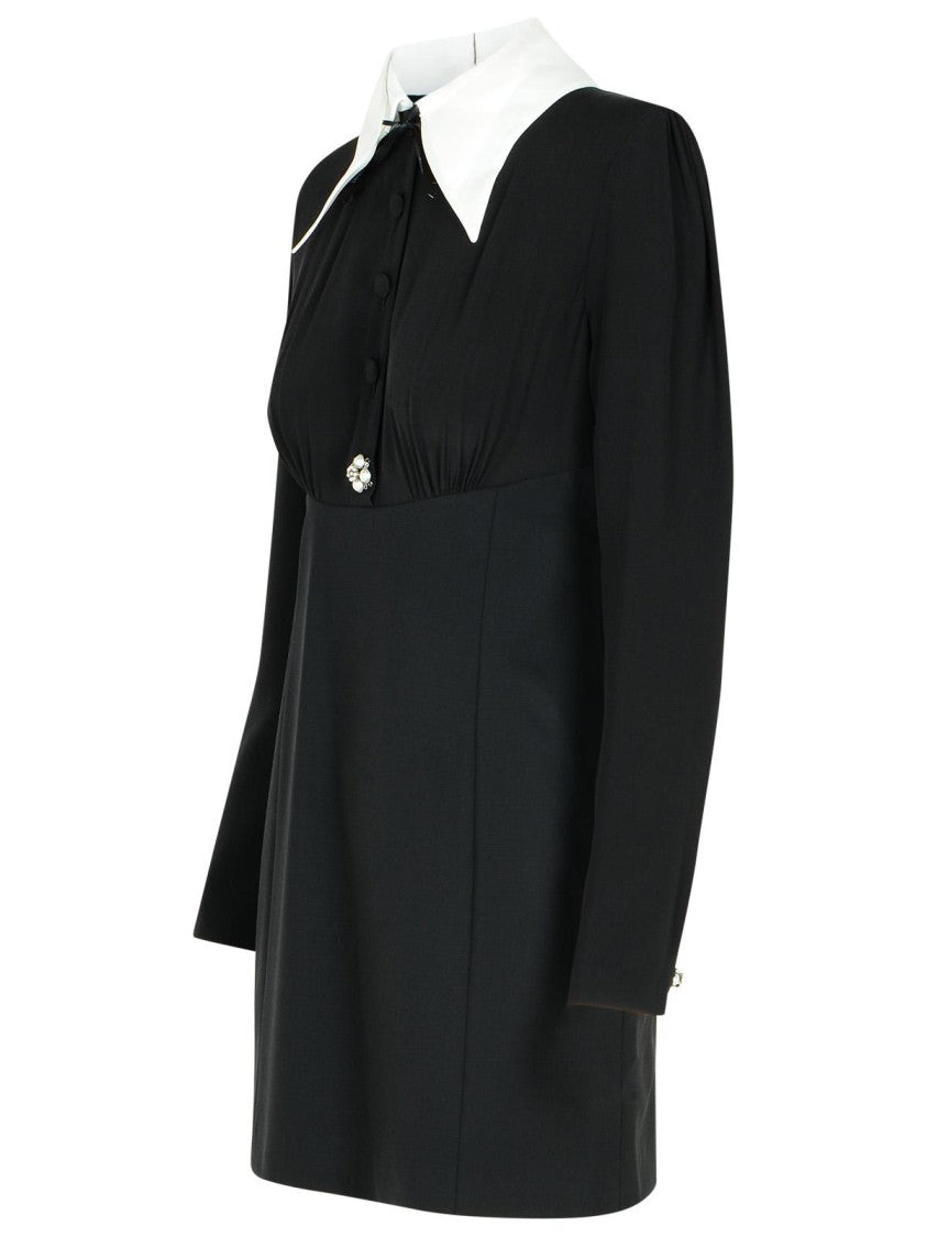 Versace Black Silk Mini Dress