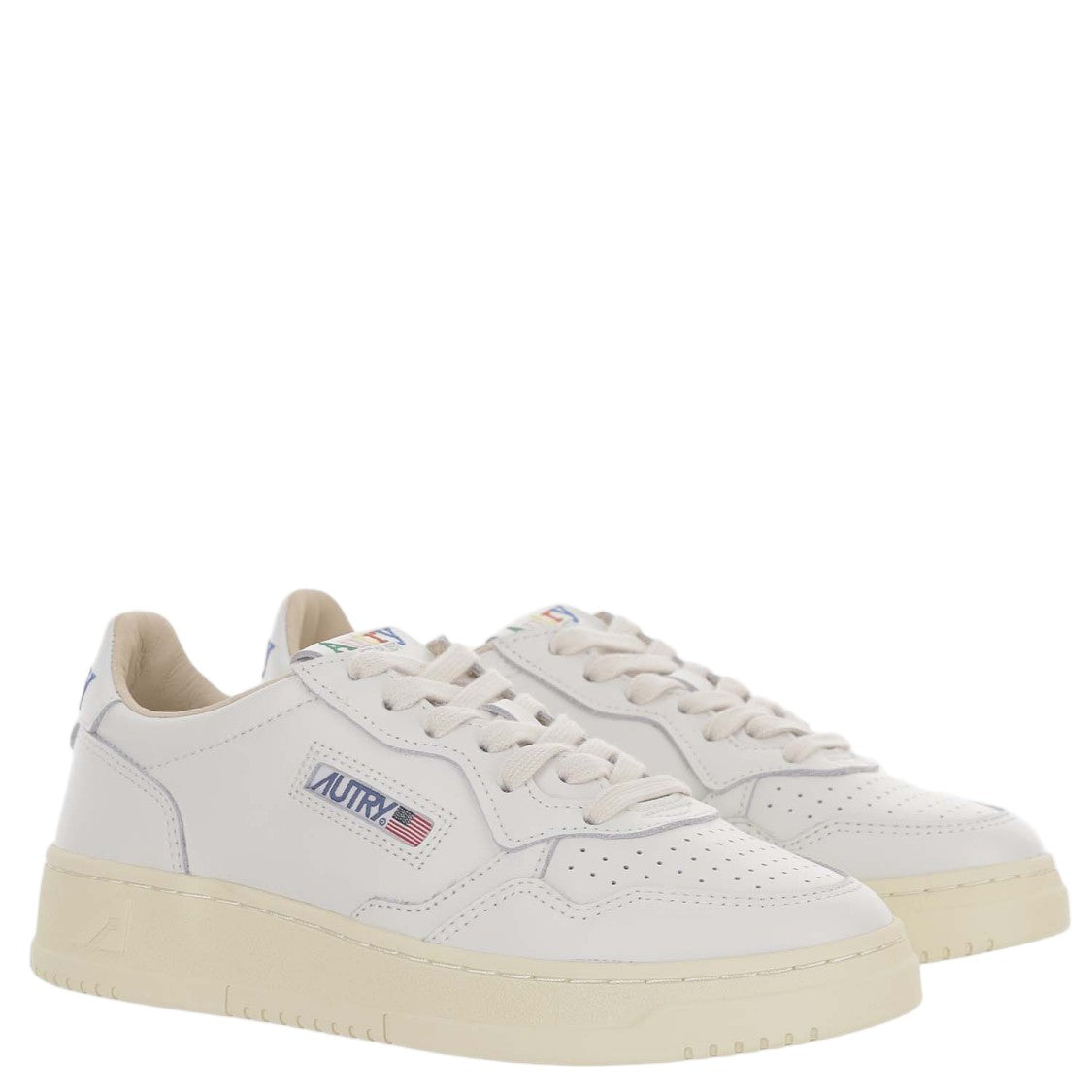 Autry White Medalist Low Leather Sneakers