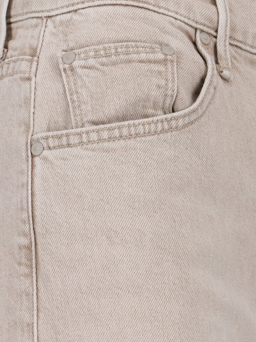 Mother Classic Brown Denim Jeans With Timeless Five-Pocket Design