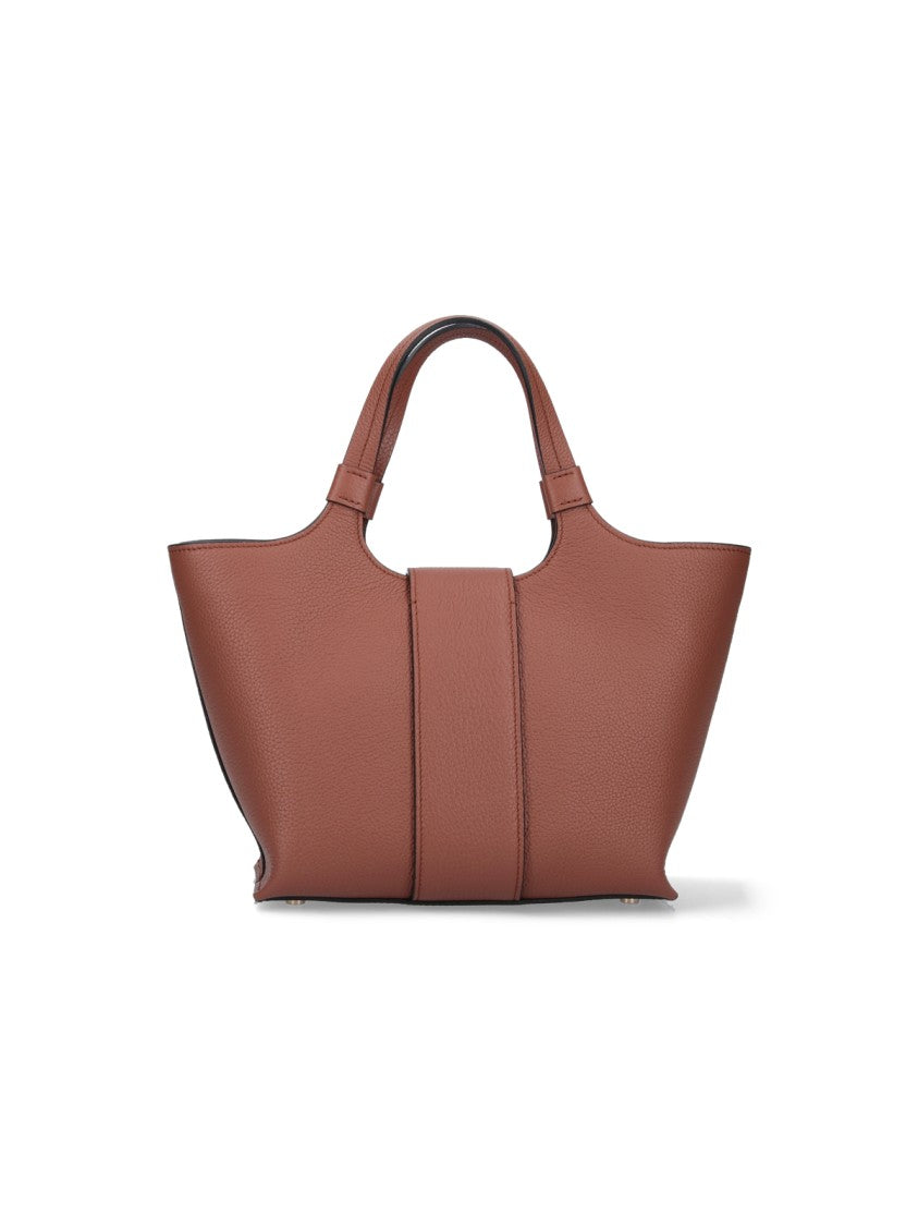 Roger Vivier Mini Tote Bag With Iconic Gold Buckle