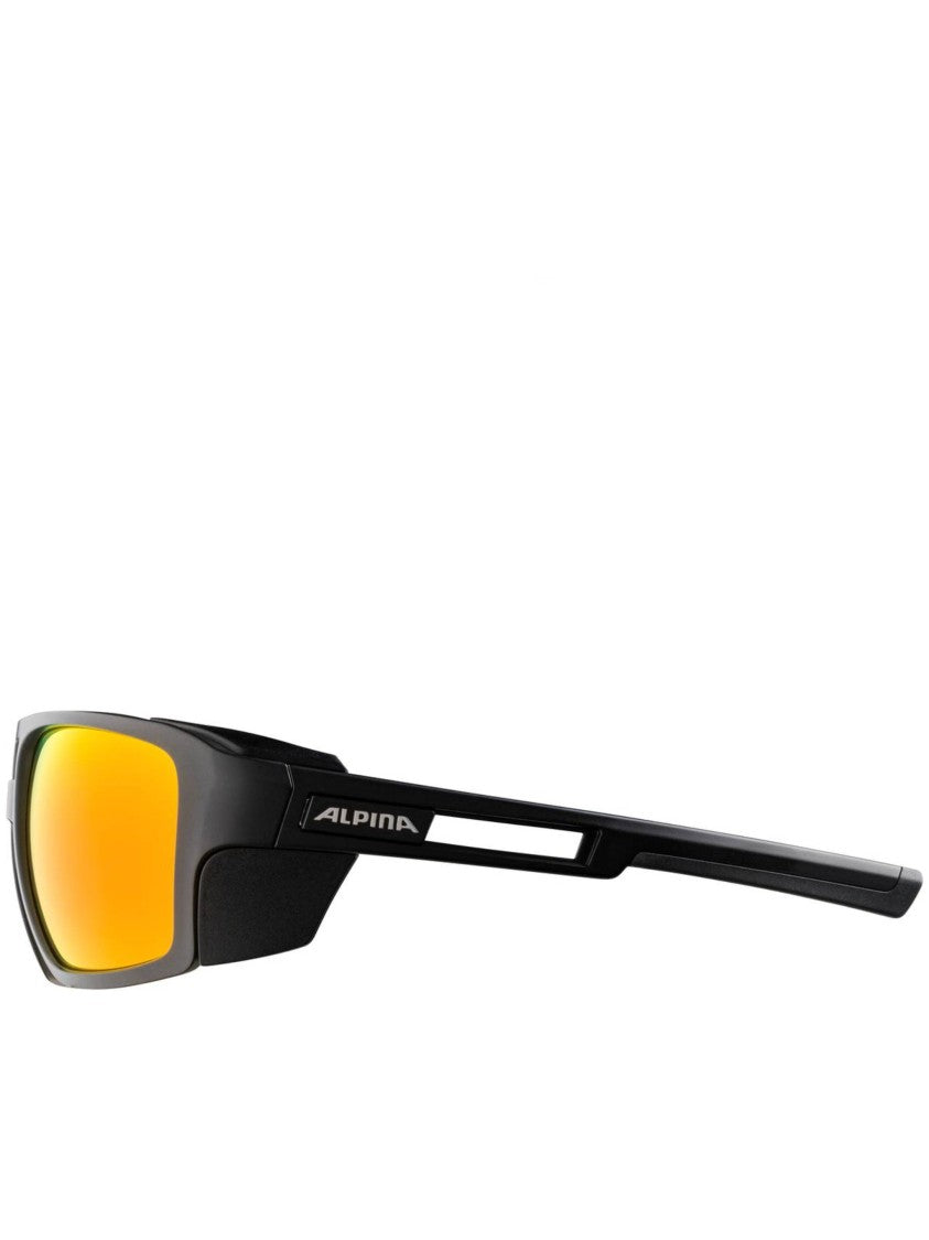 Alpina Black Skywalsh Sporty Reflective Sunglasses