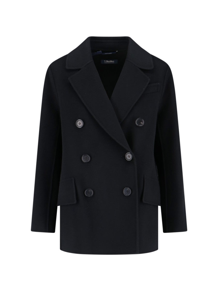 Max Mara Double-Breasted Tailored Blazer With Notched Lapel