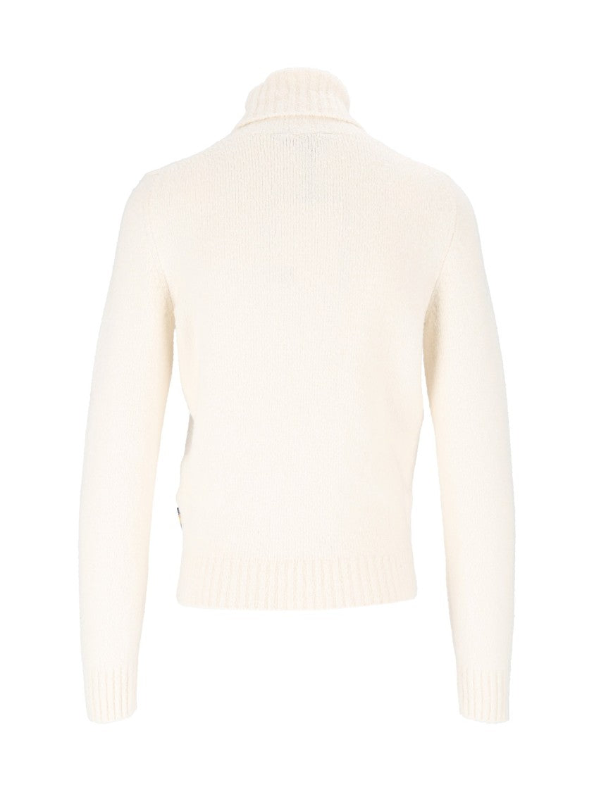 K-Way Peggy Sponge Yarn High Turtleneck Sponge Knit Sweater
