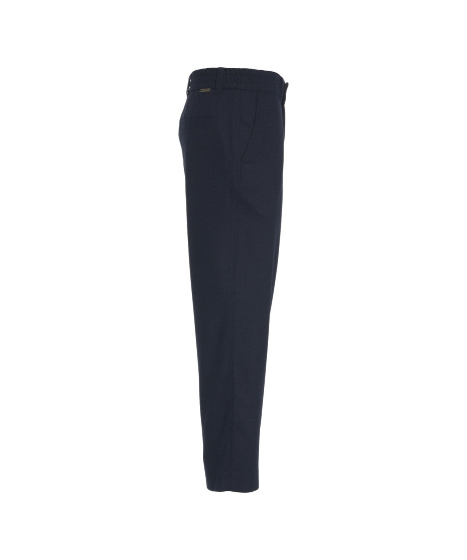 Paolo Pecora Tailored Blue Chinos With Discreet Closure