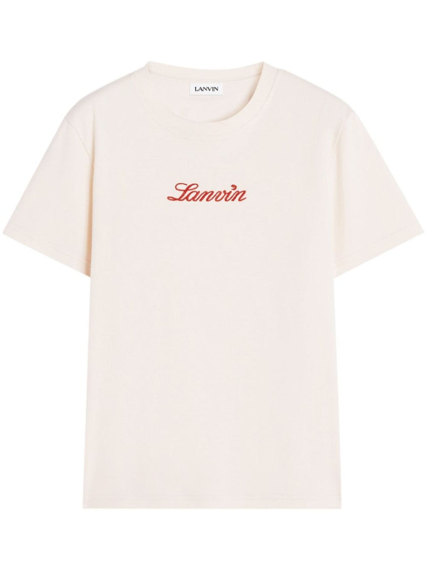 Lanvin Light Pink Minimalist Straight Hem Top