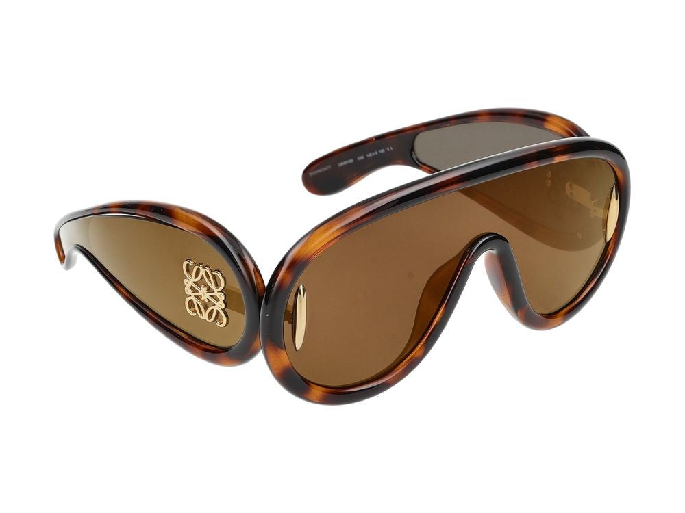 Loewe Tortoiseshell Oversized Shield Sunglasses